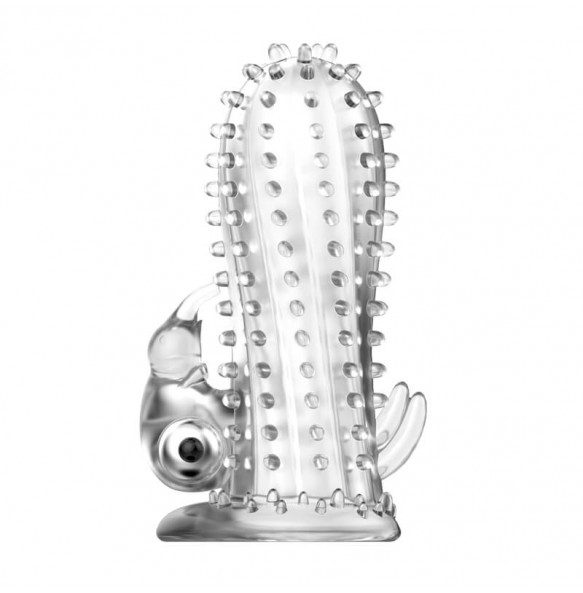 BAILE - BRAVE MAN Crystal Penis Vibrating Sleeve (L:14cm - D:4.5cm)